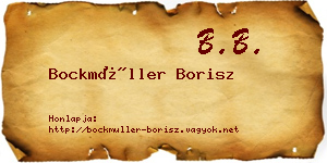 Bockmüller Borisz névjegykártya